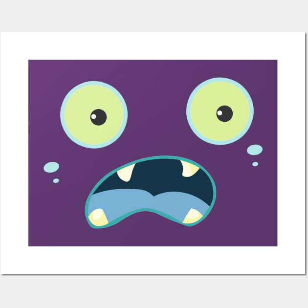 Monster Face Wall Art by AnishaCreations